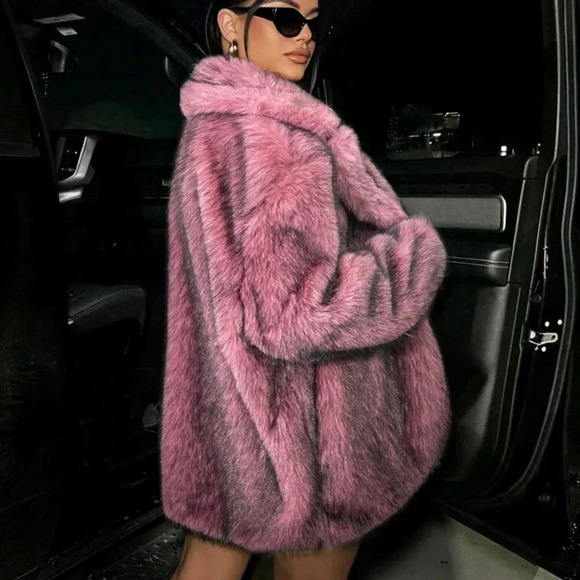 Sexy Open Front Fuzzy Coat Winter Clothes - Picture 3 of 5